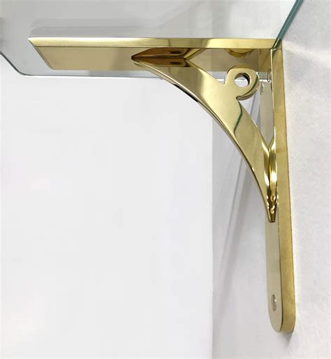 solid brass shelf brackets